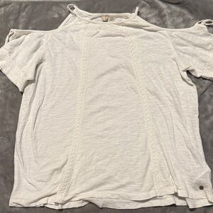 Roxy Cream Cold Shoulder Tee